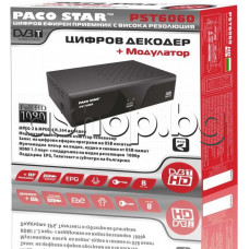 Цифров ефирен HD приемник PACOSTAR PST6060+Модулатор за свързване към стар телевизор