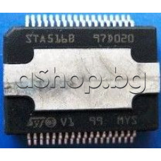 IC ,60V,6A,quad power half bridge,2x40W(4x20)/10%/32V/8om,DDX,PowerSSO-36(slug up) ,STA516 STMicroelectronics