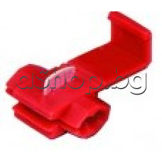 Съединител ножов за кабел 2x0.5-1.00 мм FG1.25,червен