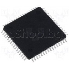 AVR,8-Bit-microcontroller,128k of ISP flash,16MHz,53I/O,2.7-5.5V,-40°..+85°C,64-TQFP