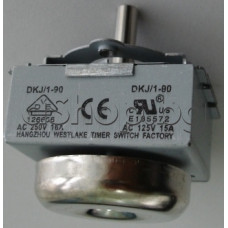 Таймер с звънец за мини фурна,250VAC165,DKJ/1-90, 2-изв.x 6.35мм,за малки домакински уреди,Gamalux GL-1003