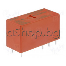 Реле електромагнитно AC 24VAC/350om,250VAC/8A,29x12.7x16mm,8-изв.2-КГ(НО/НЗ),DPDT,TE Connectivity 7-1393243-6,RT424524 Schrak