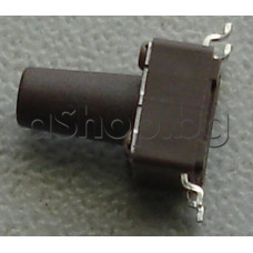 Tact switch,6x6x9.5mm,бутонче-6.2мм,с 4-извода за хориз.SMD печатен монтаж,50V/50mA