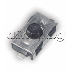 Tact switch,6x3.8x2.5mm-правоъг.,бутон 0.8мм-черен,2-изв.хориз.монтаж,SMD-плосък отдолу