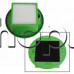 HEPA филтър 100x100x55mm,d154mm с зелен корпус  за прахосмукачка,Rowenta RO-6517T1/410