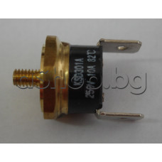 Термостат НЗ 82°C,отваря на 82°C,затв.67°C,250VAC/10A,с винт M4x6mm,конектори 2x6.35mm