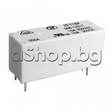 Реле електромагнитно DC24V 2350om,240VAC 10A,28.5x10x12mm,1-к.гр.(НО/НЗ),5-изв.растер-2.54мм,JQX-118F tye,HF-118F-024-1ZS1T Hongfa