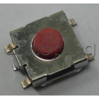 Tact switch,6.5x6.5x2mm,бутон d3x1.0мм,4-изв.за хоризонтален монтаж,SMD-вариант