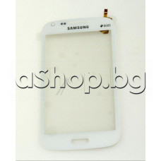 Сензорен(touch) панел-бял  към дисплея  на GSM,Samsung GT-I8262(Galaxy core duos)