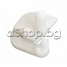 Пластмасова панта-лява тип пета, бяла за врата на хладилник,Ariston EDF-335X ,Indesit,Whirlpool