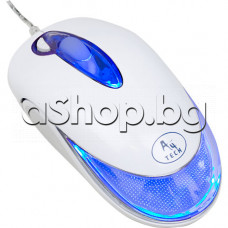 Оптична-лазерна мишка 3-бут.с скрол с кабел USB,a4tech X6-287D G-лазерна мишка