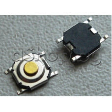 Tact switch,5x5x1.5mm,бутон d2x0.3мм,4-изв.хориз.монтаж-миниатюрен,SMD
