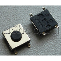 Tact switch,6.5x6.2x2.2mm,бутон d3x0.8мм,4-изв.за хоризонтален монтаж,SMD-вариант