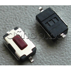 Tact switch,6x4x2.5mm,бутон 0.5мм,2-изв.хориз.монтаж-миниатюрен,SMD