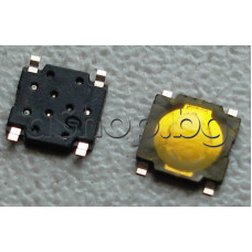 Tact switch,4.5x4.5x0.6mm,бутон 0.1мм,4-изв.хориз.монтаж-миниатюрен,SMD