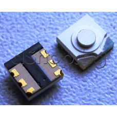 Tact switch с 2-LED диода,5.2x5.2x2.4mm,бутон 0.5мм,6-изв.хориз.монтаж-миниатюрен,SMD