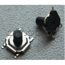 Tact switch,5.3x5.2x4.5mm,бутон 3.2мм,4-изв.хориз.монтаж-миниатюрен,SMD