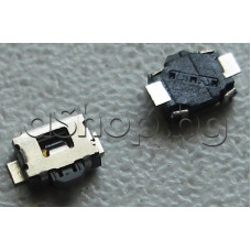 Tact switch,4x3x3.5mm,бутон 0.5мм,2-изв.вертикален-ъглов монтаж-миниатюрен,SMD