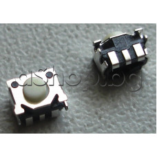 Tact switch,4.5x3.5x3.5mm,бутон 0.8мм,3-изв.вертикален-ъглов монтаж-миниатюрен,1-НО контакт,SMD