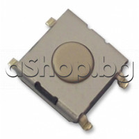 Tact switch,6.3x6.1x2.5/3mm,бутон d3x0.5мм,4-изв.за хоризонтален монтаж,SMD-вариант