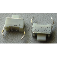 Tact switch-микробутон,3.5x6x5mm,Бутон H2.0мм,2-извода,за хориз.монтаж,50V/50mA,бял