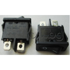 Кобиличен ключ за панел,250 VAC 10A,On/Off,d19x6.5x23 мм,2-изв.2-пол.,AMP=4.8mm,черен