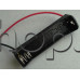 Гнездо-държач за 1-батерия R3/AAA-за монтаж с проводници,пластмасов-черен,BH411A