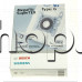 К-т от 4 тробички +1 микрофилтър за прахосмукачки,Bosch BSG-61800/03,Siemens