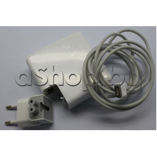 Зарядно-адаптор 100-240VAC/1.5A с изход 16.5V/3.65A/60W,(букса 4-pin,магнитен накрайник) за лаптоп,Apple Macbook
