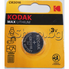 3V,80mAh,Литиева  батерия,тип-паричка,CR2016,d20.0x1.6mm,Kodak Ultra/MAX Super alkaline