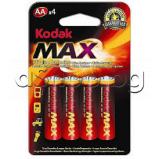 LR06,AA,1.5V,Алкална батерия-с макс.капацитет,Kodak AA MAX Alkaline