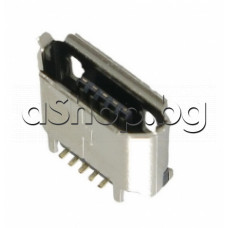 USB-B микро 5-изв.букса Straight mount за печатен монтаж SMD-вариант,USB-B micro V smd, 207F-BA00 ATTEND TECHNOLOGY