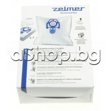К-т торбички 4 бр. със 1-филтър ZVCA100B,49.4020 за прахосмукачка,Zelmer 919.0SP,Bosch