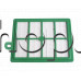 HEPA филтър (зелен с решетка)150x121x23mm  за прахосмукачка,Electrolux ZO6323, XXL120,AEG,Zanussi