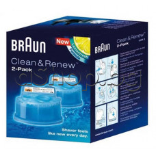 Течност Braun Clean & Renew 2x170ml  за почистване на ел.самобръсначка,Braun 5673,760CC