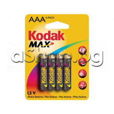 LR03,AAA,1.5V,Алкална батерия-с макс.капацитет,Kodak AAA MAX Alkaline