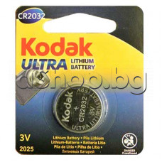 3V,220mAh,Литиева  батерия,тип-паричка,CR2032,d20.0x3.2mm,Kodak Ultra/MAX Super alkaline