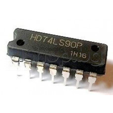 TTL-IC,Decade Counter,14-DIP ,Hitachi HD74LS90P