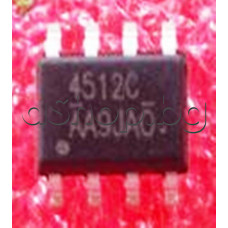 Dual N-and P channel,MosFET,30V,7A,2.1W,<20-46mom(6A),8-SOP,Anpec 4512C