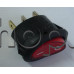 Захранващ ключ елипсовиден черен(с червен бутон) 10A/125V,6A/250VAC, 3-изв.за кафемашина, Elite PS-625