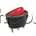 Захранващ ключ елипсовиден черен(с червен бутон) 10A/125V,6A/250VAC, 3-изв.за кафемашина, Elite PS-625