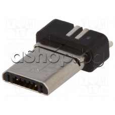 USB-B микро 5-изв.мъжка букса за монтаж на кабел с запояване,USB-B micro plug,ESB22B1101 ECE