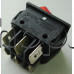AC-switch,250VAC/16(6)A,Двоен,2P-разд.,22x26x30мм,6-изв.AMP=6.3мм,светещ,Serie D