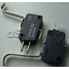 Микроключ с извит лост,1-КГ(НО/НЗ),16А/250VAC,AMP=4.68мм,черен,Sengen