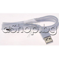 USB-кабел-бял за данни А-мъжко към  USB-micro 1.0m за цифр.фотоапар. и други мобилни у-ва