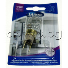Лампа за осветление-фризер(къс балон) на хладилник 15W-230VAC,цокъл E14 , T-click,Ariston,Whirlpool ,Indesit
