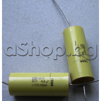 6.8uF/100VDC,±10%,Биполярен кондензатор за раздел.филтри на тонколони,тип-1813, d12.3x30mm,ERO Germany
