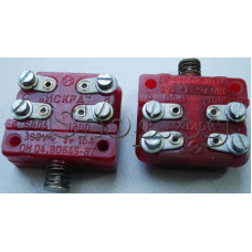 Мрежов ключ тип-бутон 16A/250VAC,10A/380vac,50x12x29.mm,4-изв.с винт за проточен бойлер Юнга