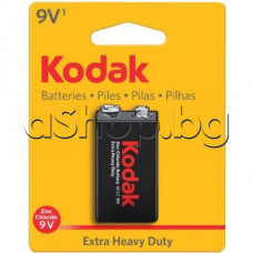 9V,Обикновена цинкова батерия с повишена мощност, 6F22 Extra/ Super Heavy Duty Kodak
