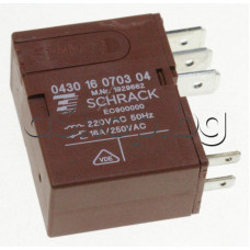 Реле-електромагнотно 220V/240VAC/50Hz,16A 250VAC, AC1,Miele art.1929662,29x13x26mm,1-Кон.Гр.(НО/НЗ),4-pin ,Miele H812U